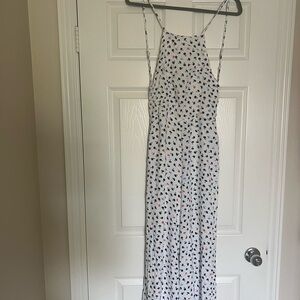 Olivaceous White Jumpsuit with Colorful Print